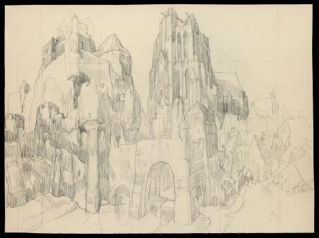 Het dorp aan de voet van het kasteel