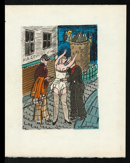 Houtsnede "A La Cruche d'Or" 1944 257/450