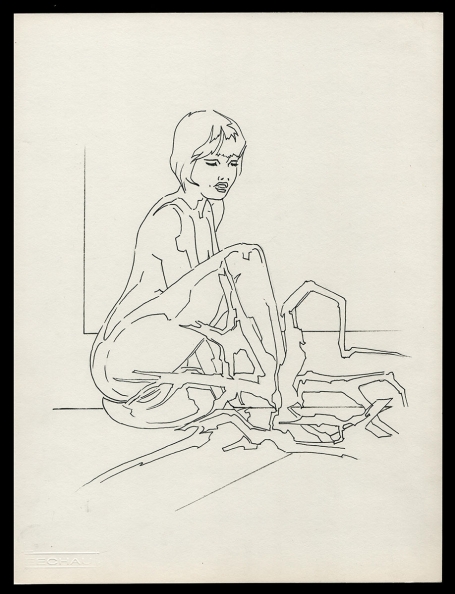 Naakte vrouw met haar wortels in de aarde 26 02  1982