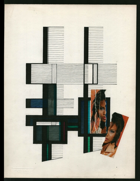 Geometrisch lijnenspel met verscheurde dame 03 04 97