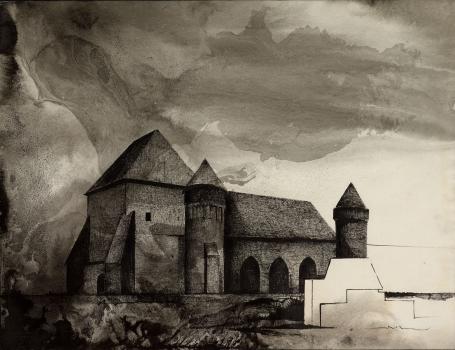 Tekening in zwarte inkt van de Belgische kunstenaar Eugène Eechaut kopen
