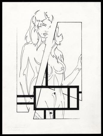 Staande naakte dame 011088