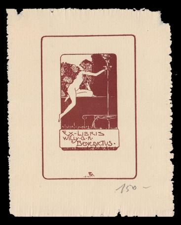 Ex Libris Willy G. R. Benedictus 1912