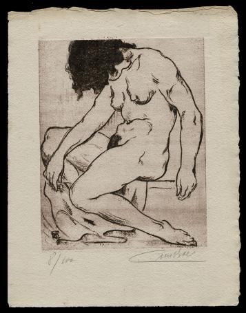 Eaux Fortes - monotypes par Emile Baes 1946 8/100