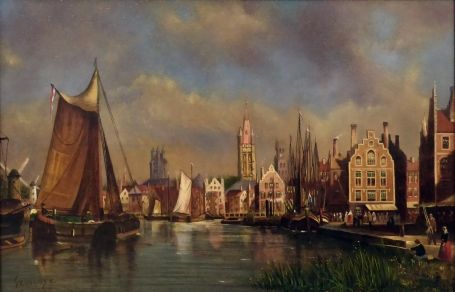 Schilderij van kunstschilder uit Deurne Emile Geudens