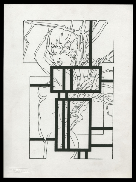 Naakte takkendame in een uitdagende pose 290489