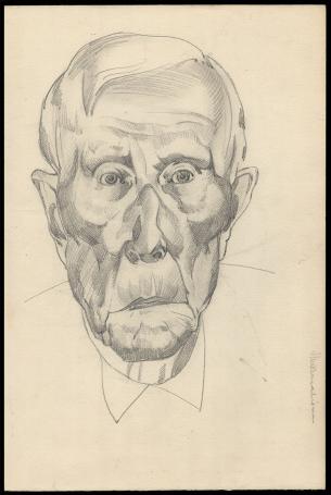 Tekening karakterkop D