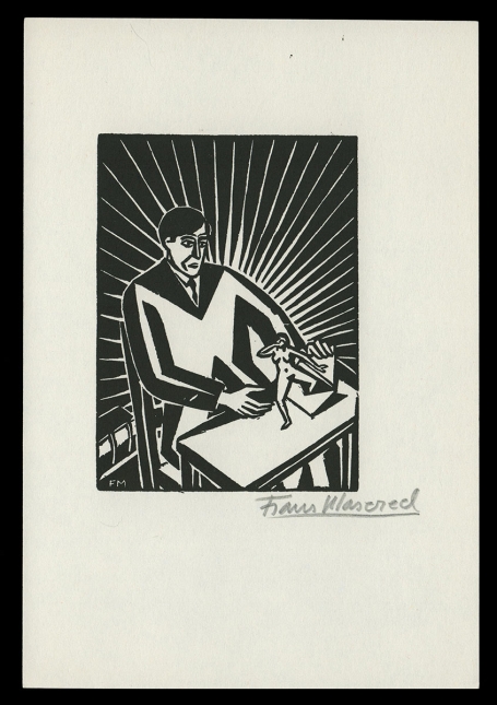 Houtsnede van Belgische kunstenaar Frans Masereel uit het werk l'idée