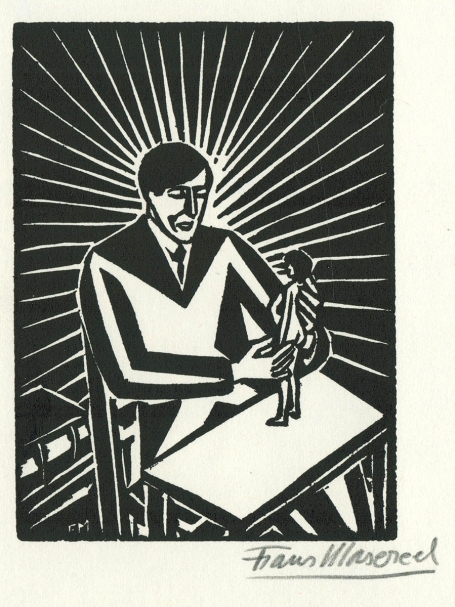 Gehandtekende houtsnede van F. Masereel kopen
