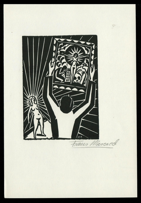 Houtsnede van Belgische kunstenaar Frans Masereel uit het werk l'idée