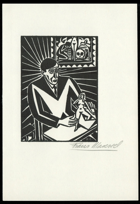 Houtsnede van Belgische kunstenaar Frans Masereel uit het werk l\'idée