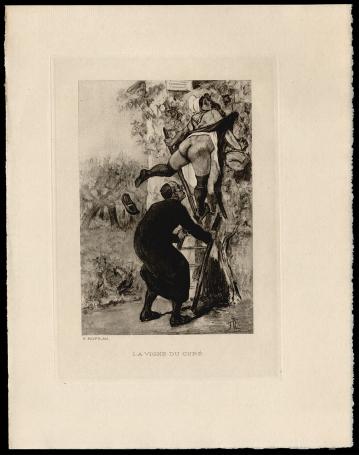 Heliogravure La vigne du curé Exsteens 1127