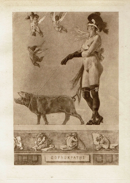 Félicien Rops met een heliogravure uit 1905