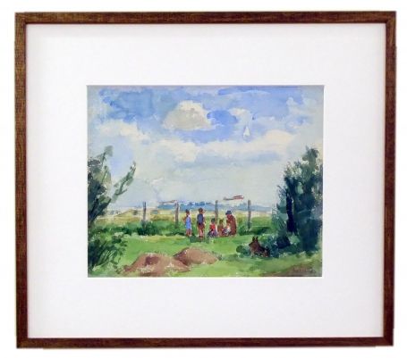 Picknickende familie 1960