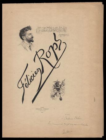 Portrait de rops à la marotte macabre  1887 Exsteens 834 II 3 (A. Delen)