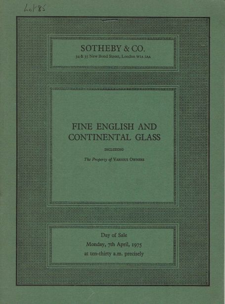 28. Fine English and Continental Glass
