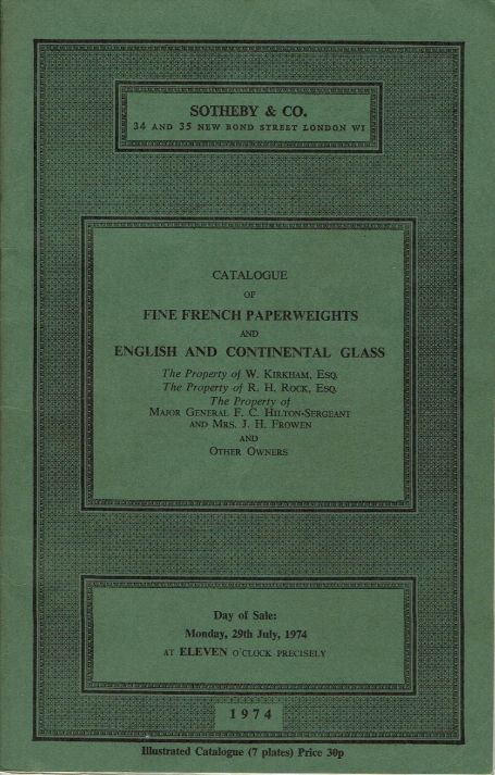 23. Fine French Paperweights and English and Continental Glass