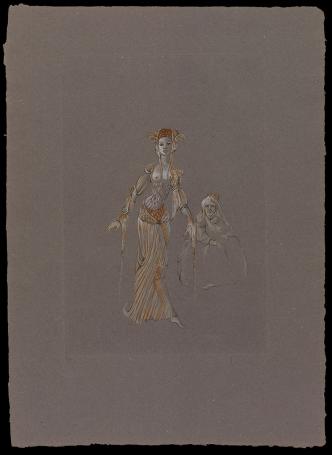 La dame à moitié nue et la dame plus âgée k/t