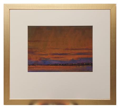 Pastel, avond Schelde 1978