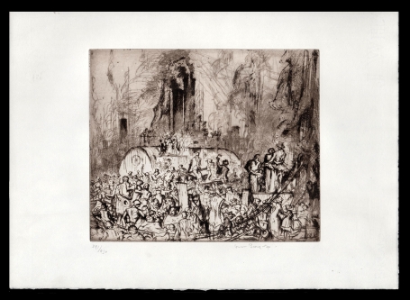 Ets van de Belgische kunstenaar Frank Brangwyn