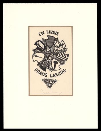 Ex libris Frans Lasure 1956