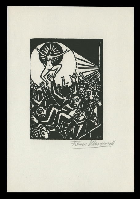 Houtsnede van Belgische kunstenaar Frans Masereel uit het werk l'idée