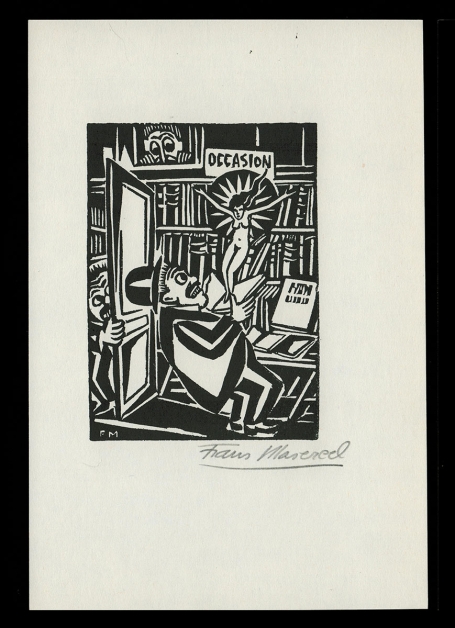 Houtsnede van Belgische kunstenaar Frans Masereel uit het werk l'idée