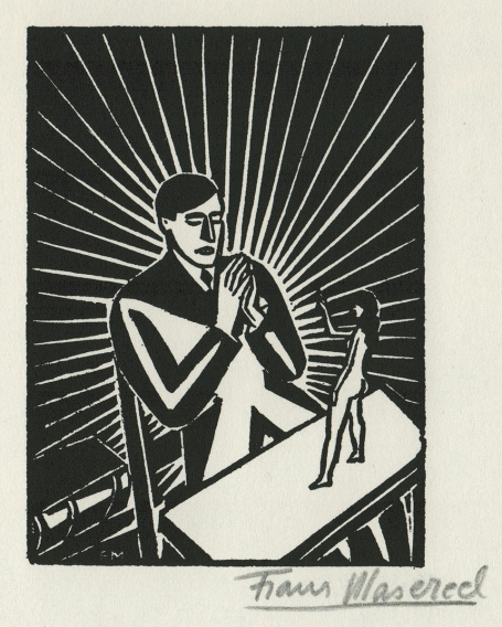 Woodcut by Belgian artist Frans Masereel from the work The Idea