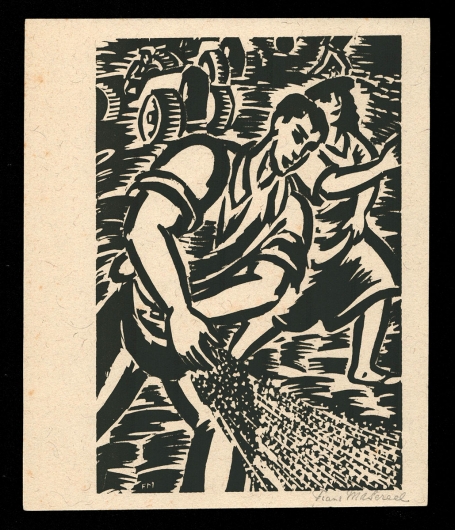 Linocut La Jeunesse 1948