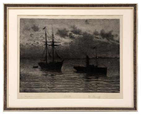 Zeilschip met sleepboot te Antwerpen 1893