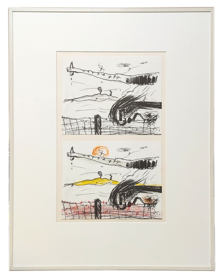 Twee litho's van de Belgische kunstenaar Fred Bervoets