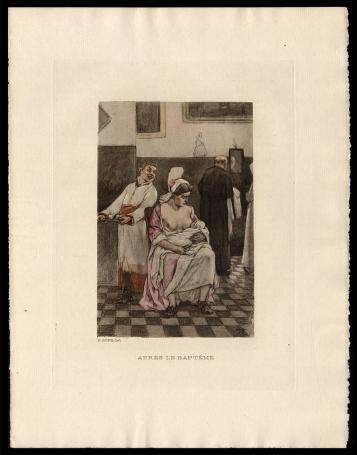 Heliogravure Après le baptême Exsteens 1124