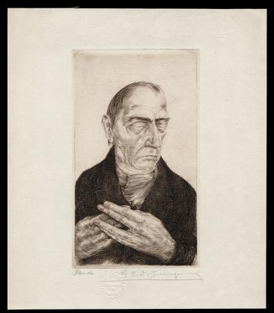 Blinde met atlierstempel