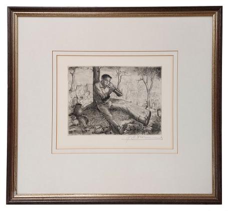 De Fluitspeler 1950 (met droogstempel)