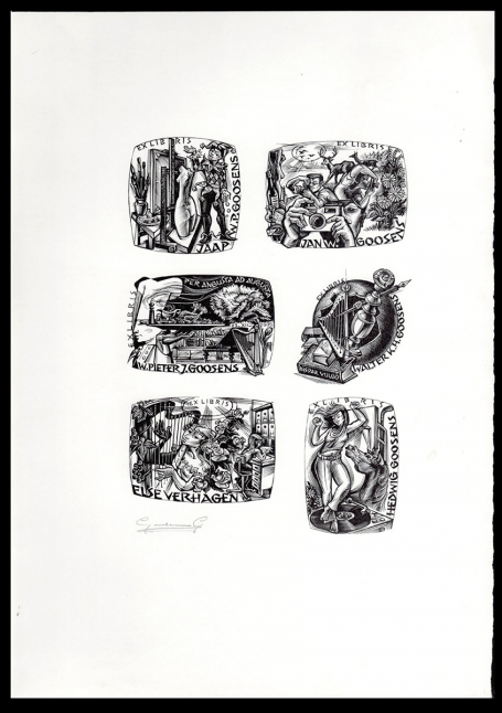 Houtdruk Ex librissen