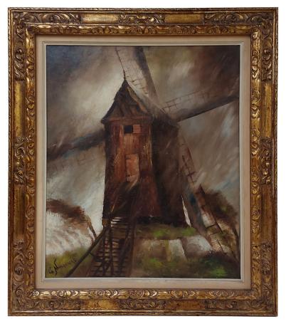 Le moulin dans la tempête