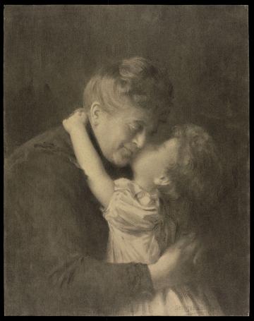 Grand mère et sa petite fille 1901
