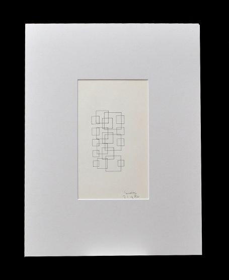 Geometrische compositie zwarte vierkanten