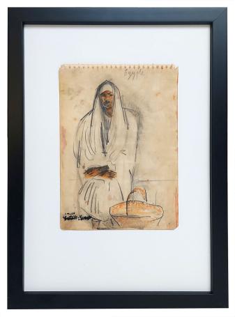 Tekening, Egyptische verkoper 1937