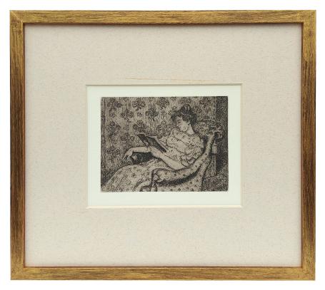 Femme assise lisant (1900)