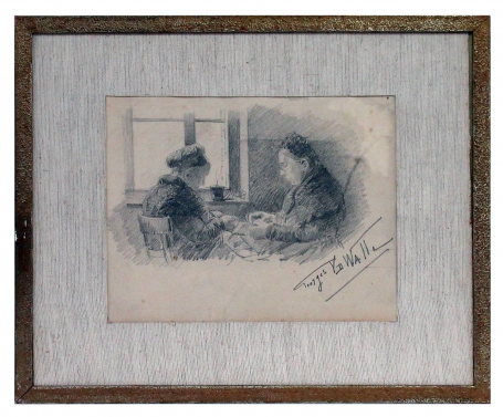 Tekening Belgische kunstenaar Georges Van De Walle kopen