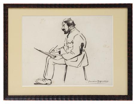 De ernstige tekenaar