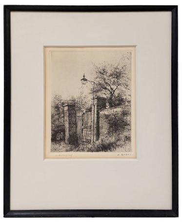 Spelende kinderen aan de poort van het kasteel, atiestenproef