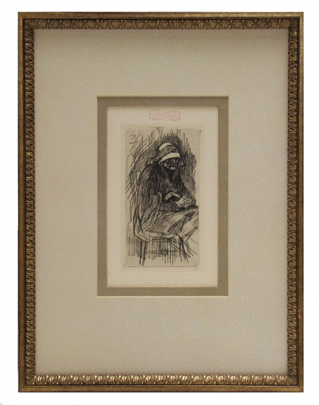 Félicien Rops met een ets le pilier de l'eglise