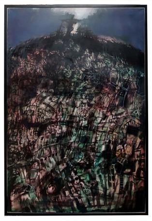 De Kalvarieberg – Olie op doek – Hugo Heyens – 1983