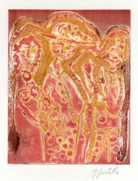 Abstract werkje drie mensen