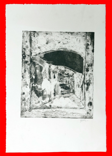 Abstract grafisch werkje, zwarte expressie