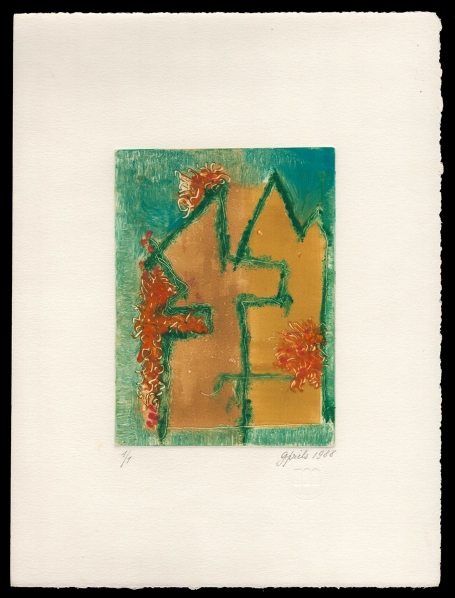 Groene-oker en bruine expressie 1988 1/1