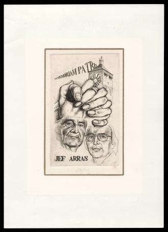 Ex libris In memoriam Patris  Jef Arras 1980