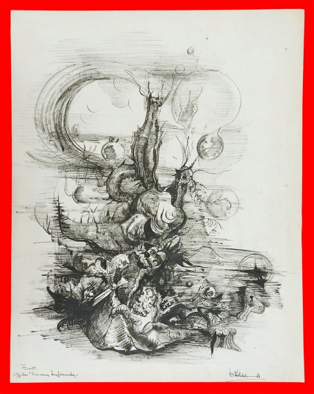 Kunstwerk op papier van de Belgische kunstenaar Bert Hildebrandt kopen